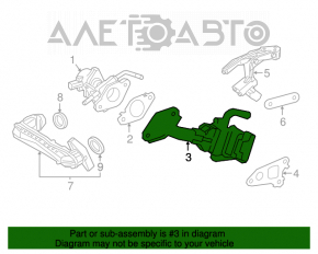 Ventilul de racire EGR pentru Toyota Rav4 19- 2.5