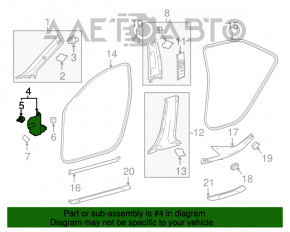 Capacul amortizorului frontal stânga jos Toyota Camry v70 18- negru