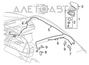 Антенна плавник Lexus RX350 RX450h 18-19