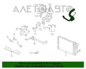 Патрубок охлаждения нижний Jeep Compass 11-16 2.4