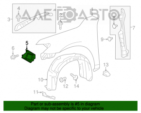 Suport aripi față stânga Toyota Camry v50 12-14 SUA