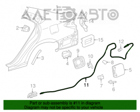 Cablu de deschidere a capacului rezervorului de combustibil și a capacului portbagajului pentru Toyota Camry v55 15-17 SUA