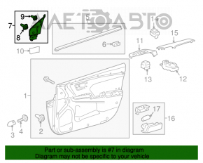 Capacul oglinzii interioare din față dreapta Toyota Camry v55 15-17 SUA