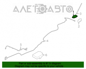 Mufă antenă Ford Focus mk3 11-18, două pini