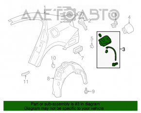 Корпус лючка бензобака Honda Accord 13-17