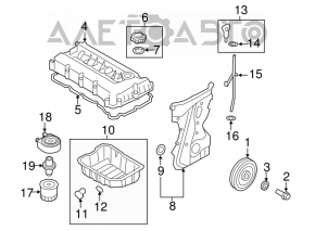 Radiator de ulei pentru motorul Kia Optima 11-15 2.4, hibrid