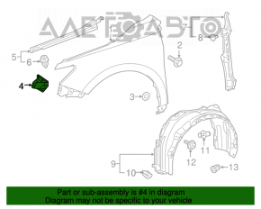 Suport aripi față stânga Toyota Camry v55 15-17 SUA