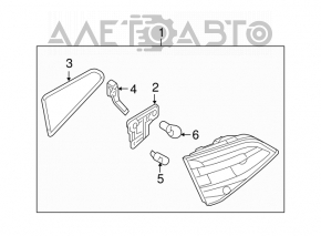 Lampa interioră pentru portbagaj stânga Audi A4 B8 08-12 pre-restilizare sedan