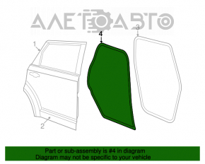 Garnitura ușii din spate dreapta Dodge Journey 11-