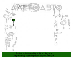 Capacul mânerului exterior al ușii din spate dreapta pentru Dodge Journey 11- crom