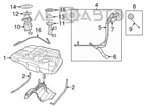 Топливный бак Dodge Journey 11-