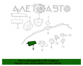 Airbagul de siguranță pentru scaunul din stânga Dodge Journey 11-