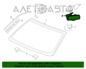 Oglindă interioară pentru Dodge Journey 11 - simplă, s-a umflat amalgama.