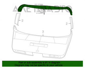 Capacul portbagajului superior al usii Dodge Journey 11- gri