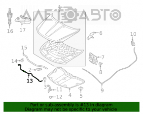 Suport capota Dodge Journey 11 - nou original OEM