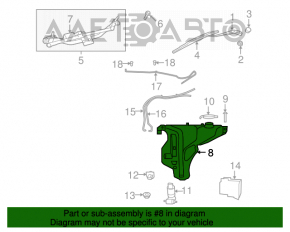 Rezervorul de spălare a parbrizului pentru Dodge Journey 11- nou, neoriginal.