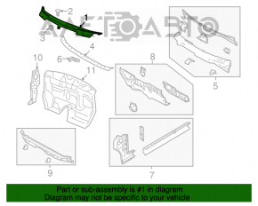 Grila de parbriz din plastic pentru Dodge Journey 11-