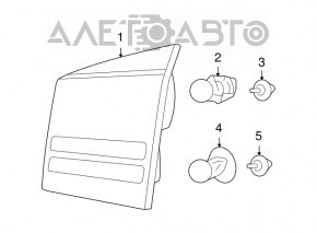 Lampa de interior pentru portbagajul din partea dreapta a Dodge Journey 11.