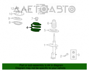 Arcul de suspensie din față stânga Dodge Journey 11-