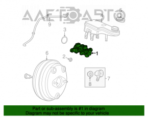 Главный тормозной цилиндр Dodge Journey 11- без бачка