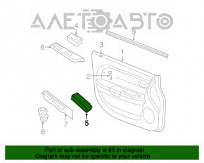 Controlul geamului electric din față, stânga, pentru Jeep Patriot 11-17, negru, 1 buc.