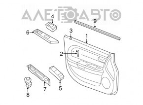 Controlul geamului electric din față, stânga, pentru Jeep Patriot 11-17, negru, 1 buc.