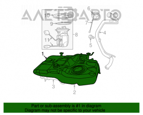 Rezervorul de combustibil pentru Jeep Patriot 11-17 FWD