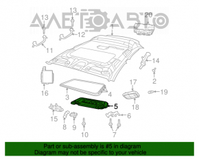 Capota dreapta Jeep Patriot 11-17 gri, fără cârlig, pentru curățare chimică.