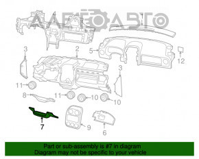 Накладка колени водителя Jeep Compass 11-16 черн