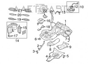 Rezervor de combustibil Audi A4 B8 08-12 pre-restilizare 2.0T