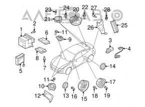 Динамик дверной передний левый Audi A4 B8 08-16