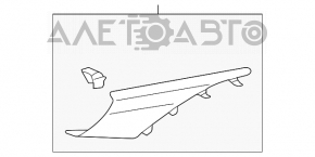 Накладка задней стойки левая Audi A4 B8 13-16 рест седан, светло серый