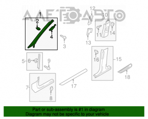 Capacul suportului frontal dreapta sus Audi A4 B8 13-16 restilizat sedan gri, pentru curățare chimică.