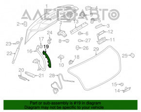 Capacul balamalei portbagajului stânga Audi A4 B8 08-16 sedan