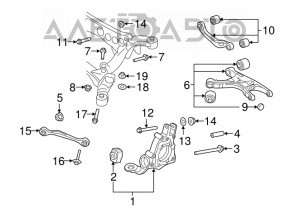 Maneta spate dreapta inferioară Audi A4 B8 08-16