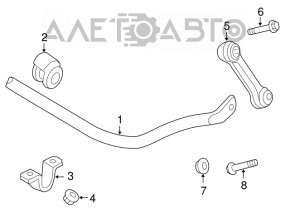 Stabilizatorul frontal Audi A4 B8 08-16