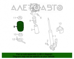 Пружина задняя левая Audi A4 B8 08-16 заниженные, H&R