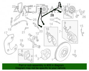 Провод датчика ABS передний левый Audi A4 B8 08-16