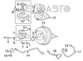 Cilindrul principal de frână cu rezervor Audi A4 B8 13-16 restilizat.