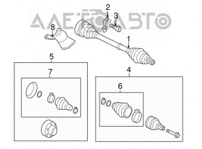 Ax cu semiax spate dreapta pentru Audi A4 B8 08-12 pre-restilizare 2.0T