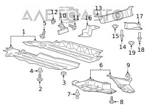 Защита заднего бампера центр Ford Edge 15-18