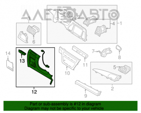 Husa genunchi sofer Hyundai Sonata 15-19 gri, zgarieturi