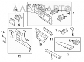 Husa genunchi sofer Hyundai Sonata 15-19 gri, zgarieturi