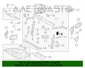 Suport aripi față stânga Toyota Prius V 12-17