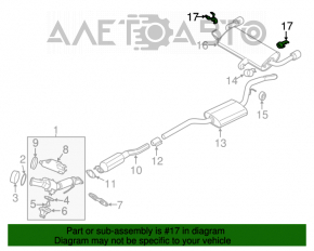 Suportul de evacuare din spate stânga pentru Ford Escape MK3 13-