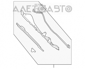 Placa metalică a ștergătoarelor Nissan Rogue 14-20