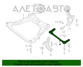 Suportul de subramă frontală Nissan Rogue 14-20