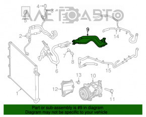 Bobina de aer condiționat, compresor-condensator, prima Chrysler 200 15-17 3.6