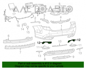 Кронштейн насадки глушителя правый Chrysler 200 15-17