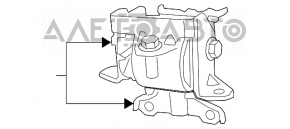 Pernele motorului stânga Jeep Compass 11-16 2.0, 2.4, AWD, FWD, crăpată.